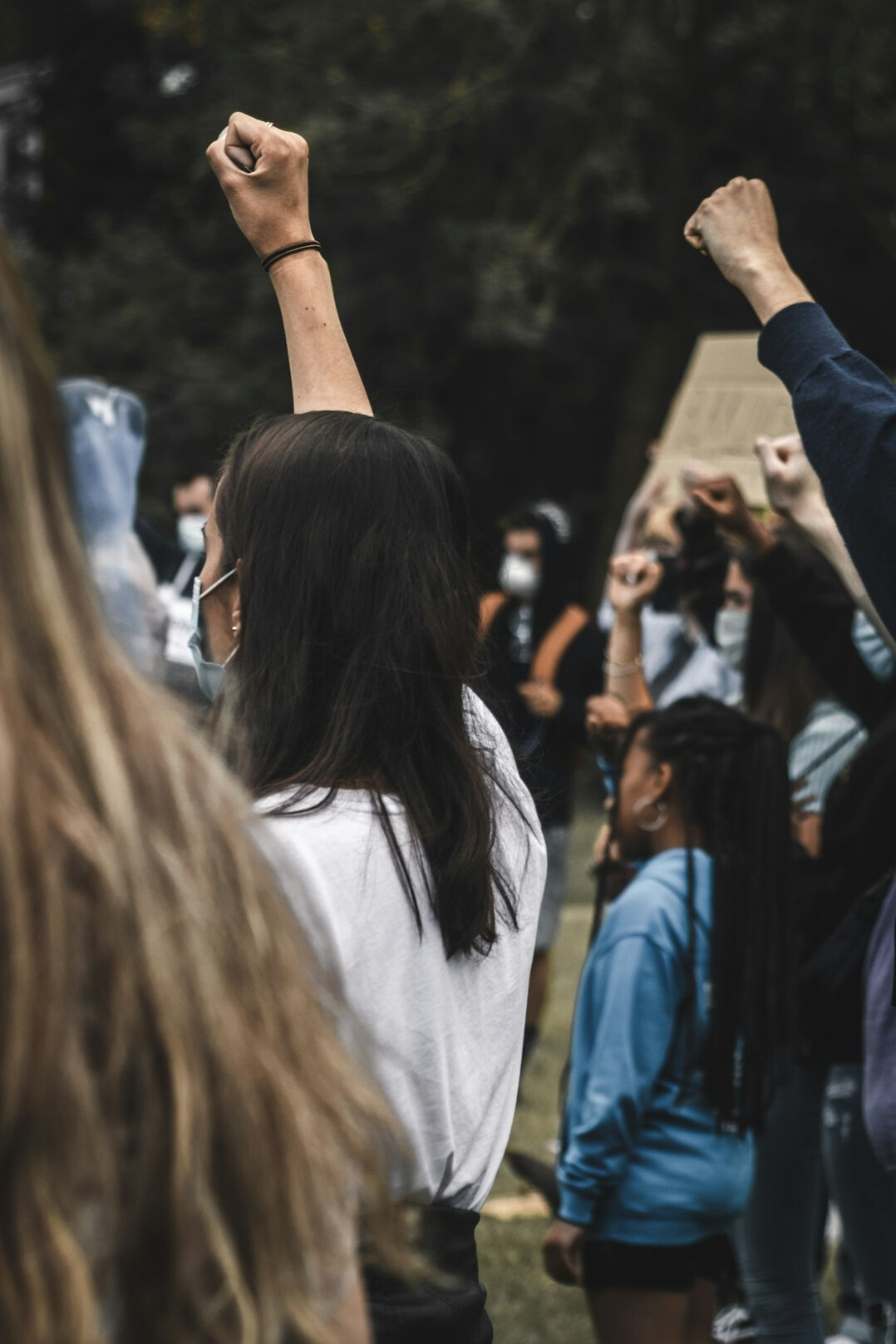 young people at protest